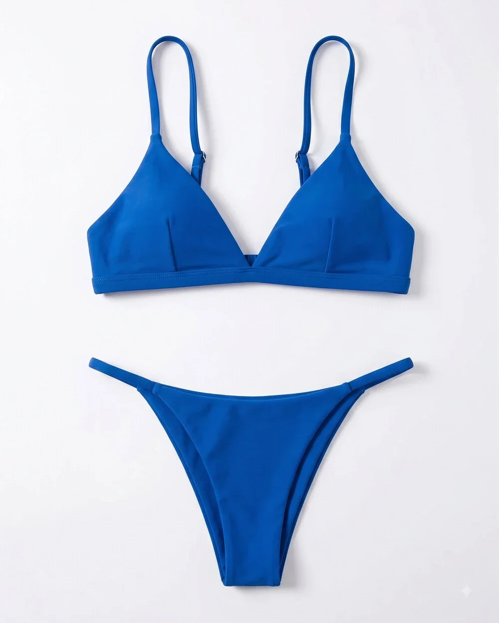 Jolefille Women's 2-Piece Thong Bikini Set – Peacock Blue, Size Small